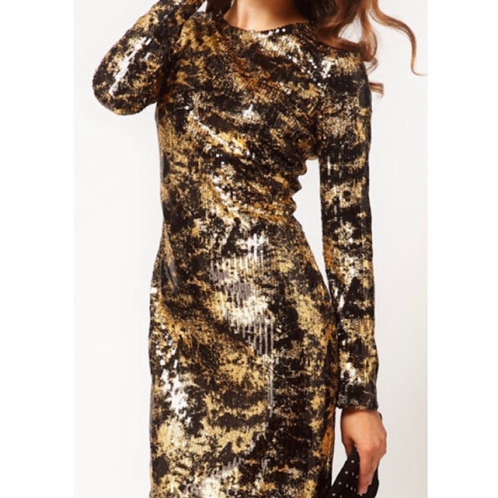 NWT - ADAM by Adam Lippes Sequin Long Sleeved Cocktail Dress PARTY HOLIDAY